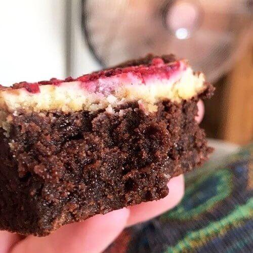 raspberry cheesecake brownie